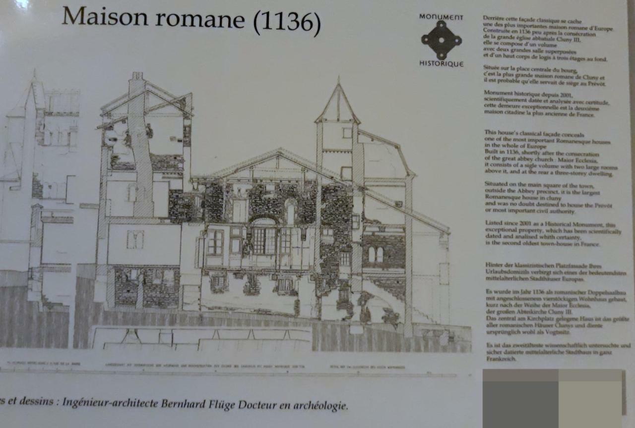 Maison Romane 1136 Клюни Экстерьер фото